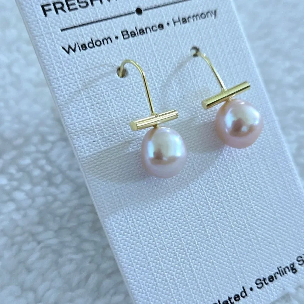 Pink🩷 Freshwater Pearl Drop Earrings